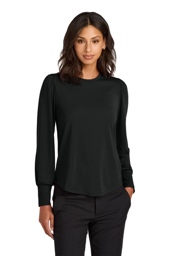 Mercer+Mettle® Women’s Stretch Jersey Long Sleeve Blouson Top - Image 4