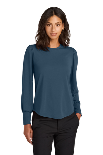 Mercer+Mettle® Women’s Stretch Jersey Long Sleeve Blouson Top - Image 5