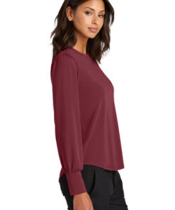 Mercer+Mettle® Women’s Stretch Jersey Long Sleeve Blouson Top - Image 3