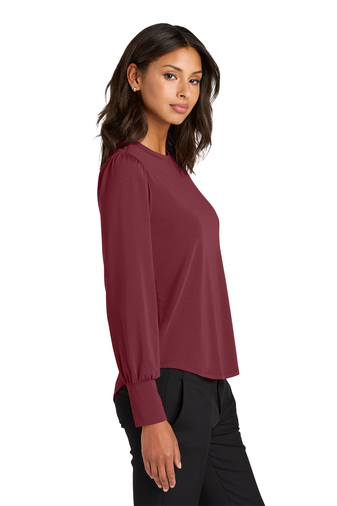 Mercer+Mettle® Women’s Stretch Jersey Long Sleeve Blouson Top - Image 3