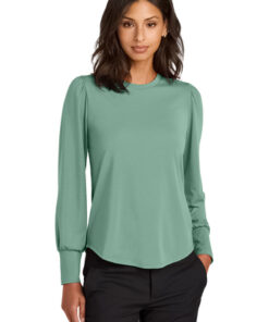 Mercer+Mettle® Women’s Stretch Jersey Long Sleeve Blouson Top - Image 6