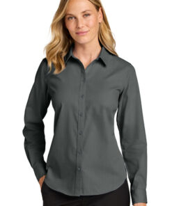 Port Authority® Women’s Long Sleeve Nailhead Easy Care Shirt - Image 4