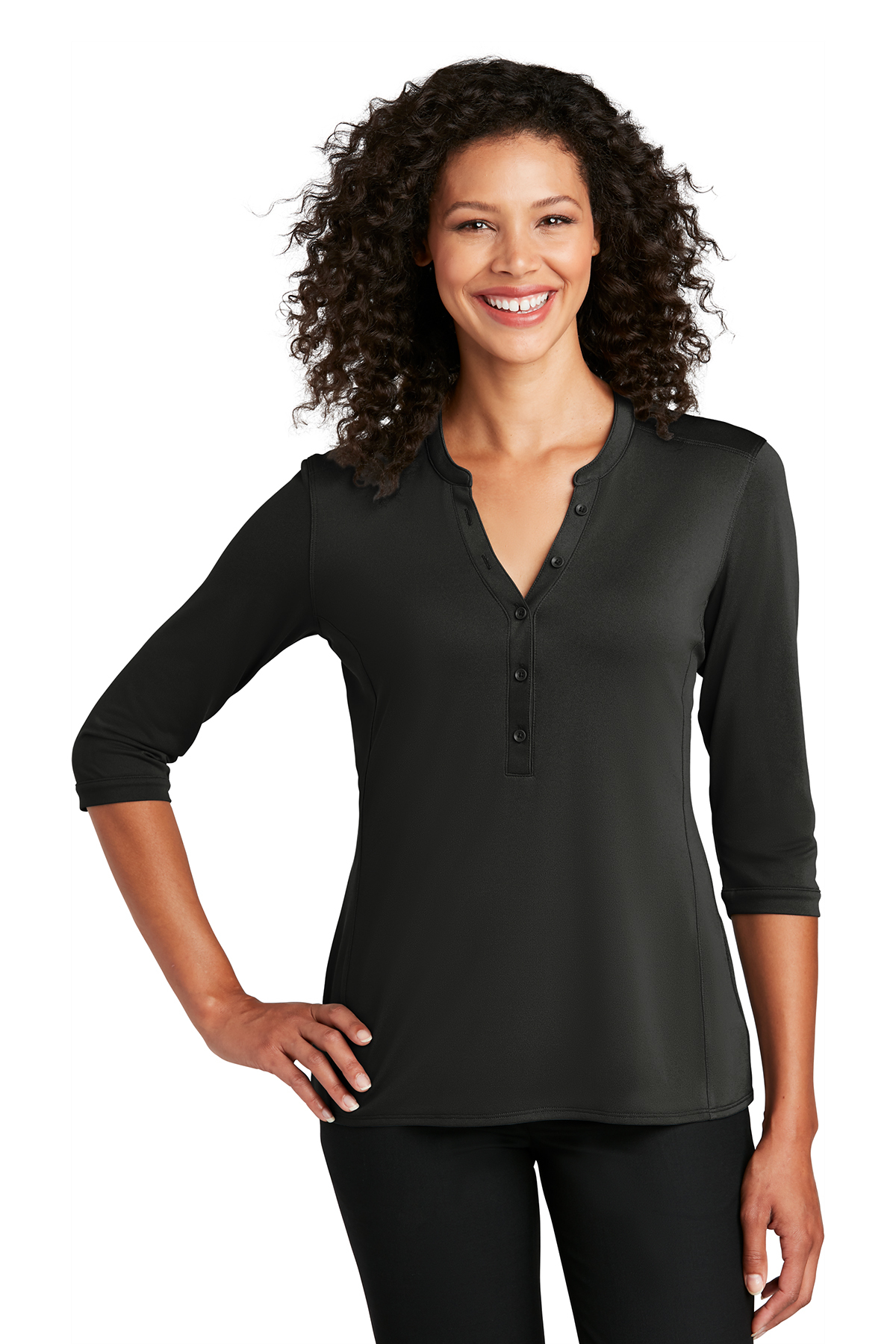 Port Authority Ladies UV Choice Pique Henley - Image 7