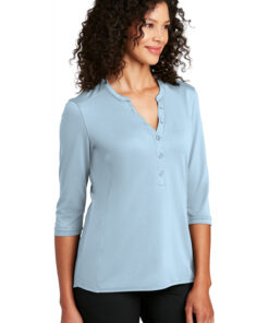 Port Authority Ladies UV Choice Pique Henley - Image 2