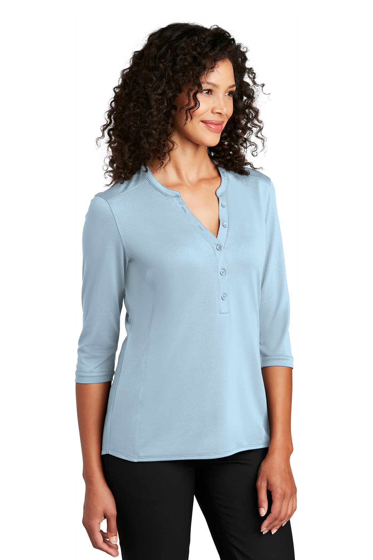 Port Authority Ladies UV Choice Pique Henley - Image 2