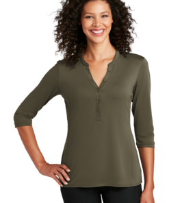 Port Authority Ladies UV Choice Pique Henley - Image 6