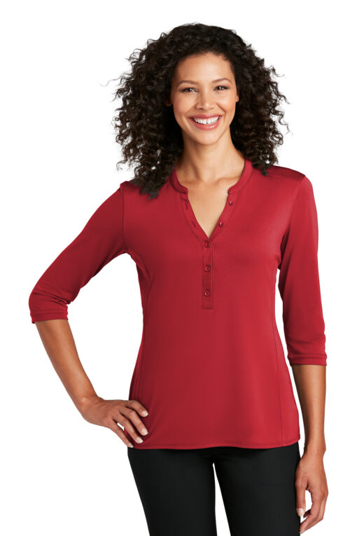 Port Authority Ladies UV Choice Pique Henley