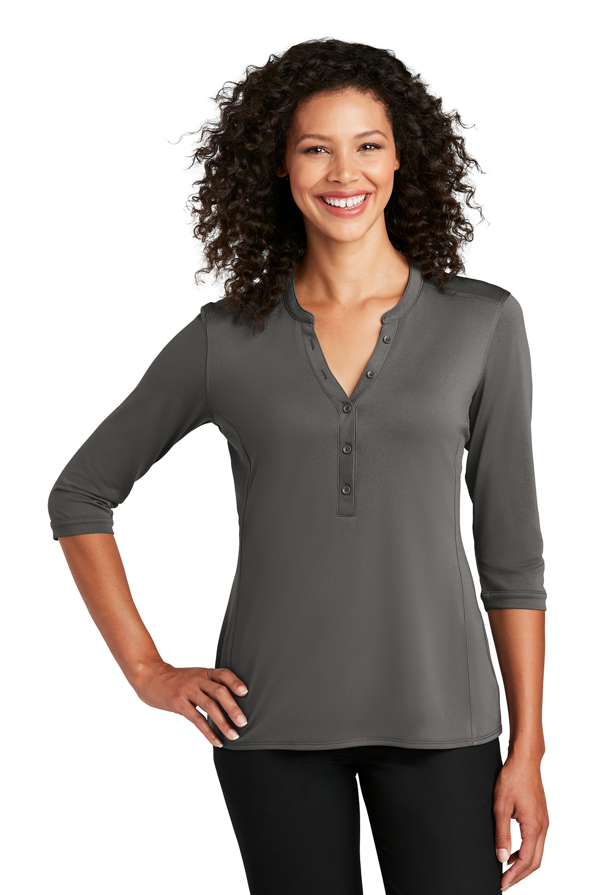 Port Authority Ladies UV Choice Pique Henley - Image 8