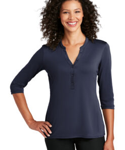 Port Authority Ladies UV Choice Pique Henley - Image 9