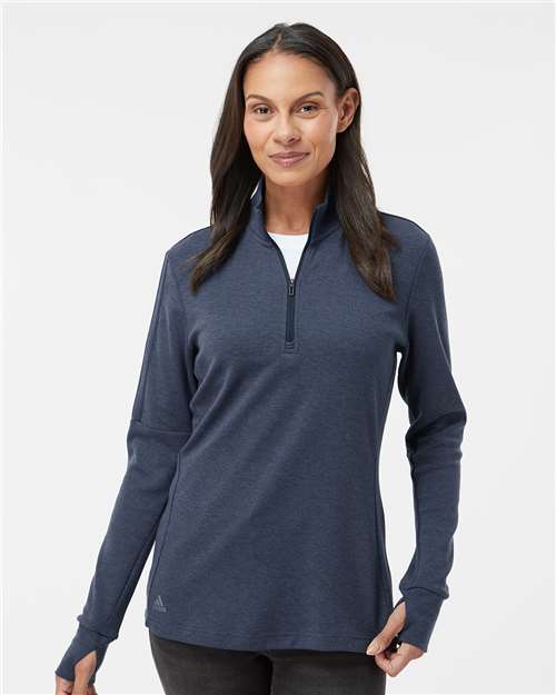 Adidas - Women's 3-Stripes Quarter-Zip Sweater