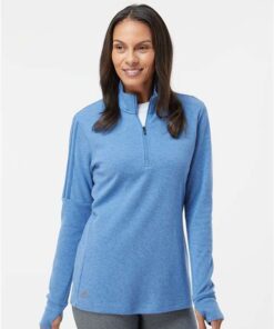 Adidas - Women's 3-Stripes Quarter-Zip Sweater - Image 7
