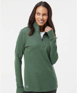 Adidas - Women's 3-Stripes Quarter-Zip Sweater - Image 1