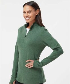 Adidas - Women's 3-Stripes Quarter-Zip Sweater - Image 2