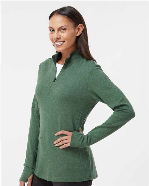 Adidas - Women's 3-Stripes Quarter-Zip Sweater