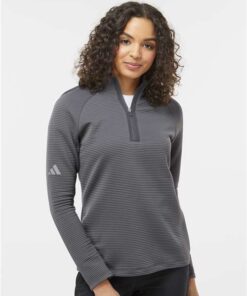 Adidas - Women's Spacer Quarter-Zip Pullover - Image 4
