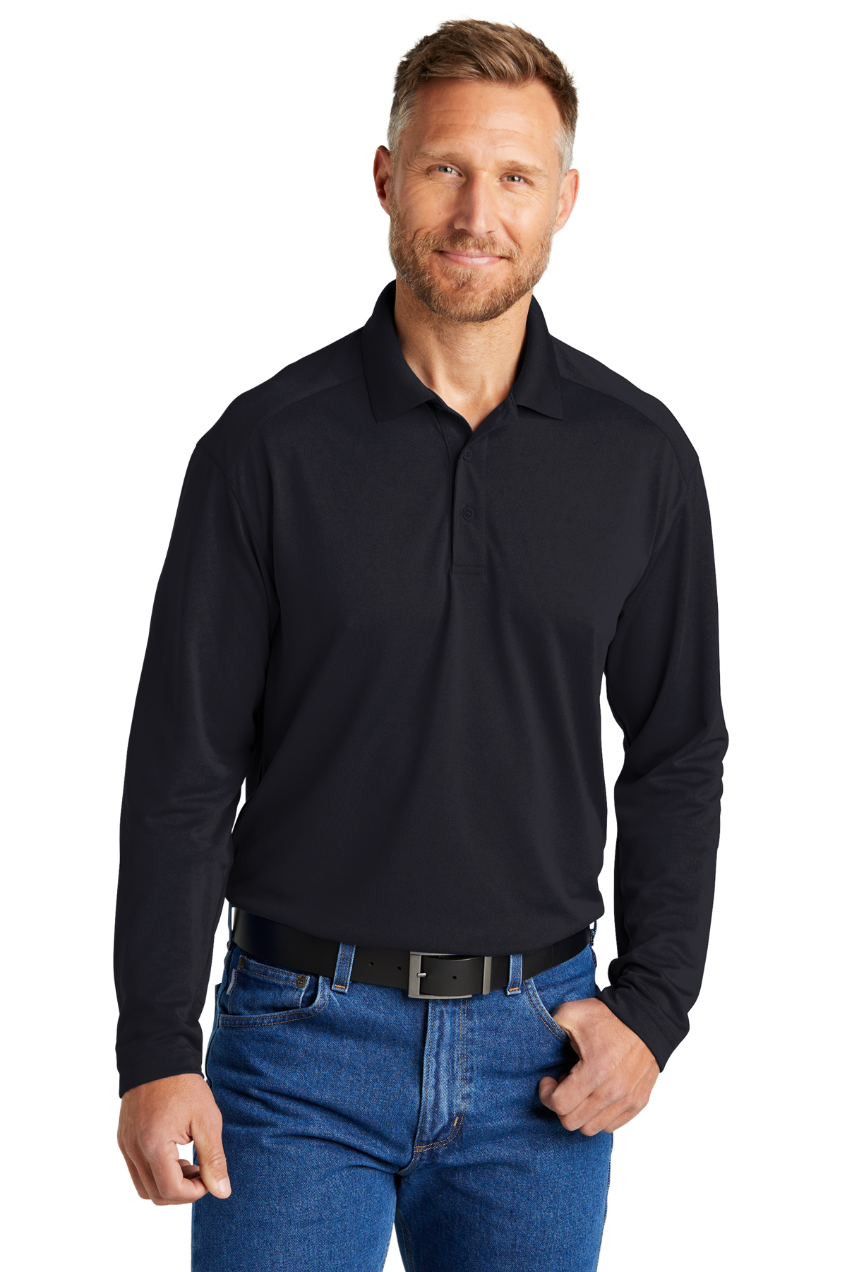 CornerStone Select Lightweight Snag-Proof Long Sleeve Polo - Image 1