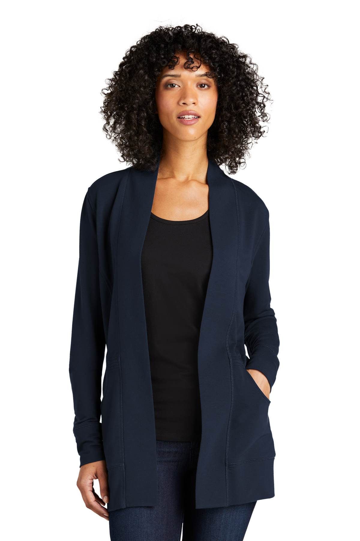 Port Authority Ladies Microterry Cardigan - Image 1