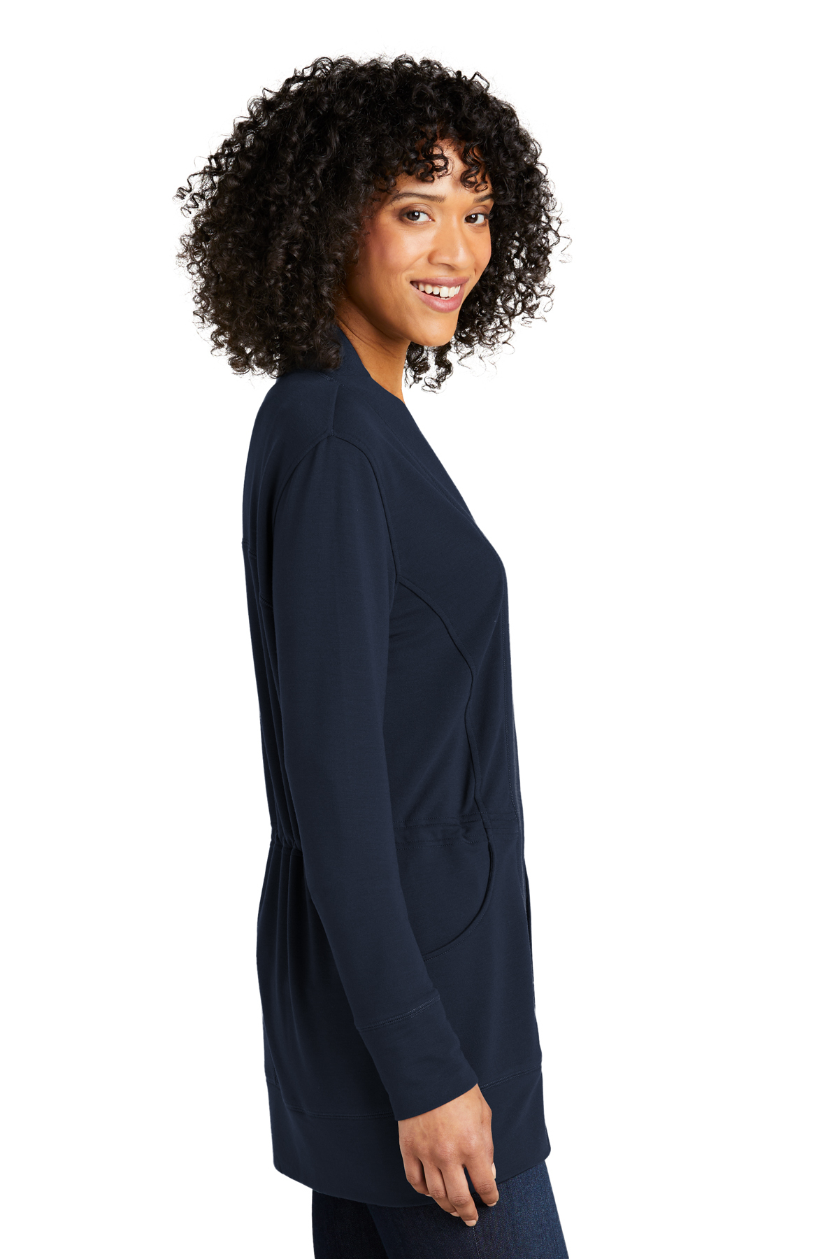 Port Authority Ladies Microterry Cardigan - Image 3