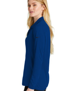 Nike Ladies Dri-FIT Micro Pique 2.0 Long Sleeve Polo - Image 3