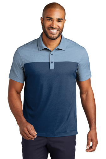 Port Authority Fine Pique Blend Blocked Polo