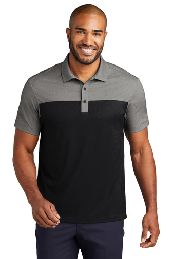 Port Authority Fine Pique Blend Blocked Polo