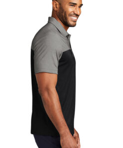 Port Authority Fine Pique Blend Blocked Polo - Image 3