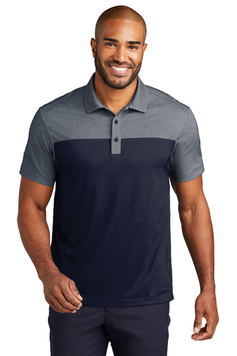 Port Authority Fine Pique Blend Blocked Polo