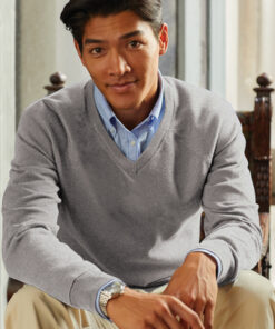 Brooks Brothers Cotton Stretch V-Neck Sweater - Image 5