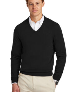 Brooks Brothers Cotton Stretch V-Neck Sweater - Image 6