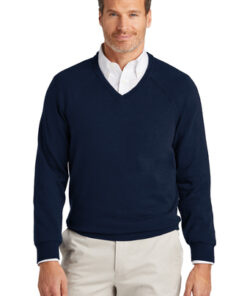 Brooks Brothers Cotton Stretch V-Neck Sweater - Image 2