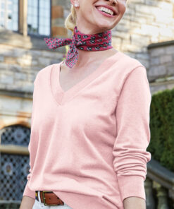 Brooks Brothers Women's Cotton Stretch V-Neck Sweater - Image 4
