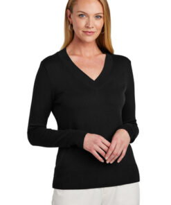 Brooks Brothers Women's Cotton Stretch V-Neck Sweater - Image 5