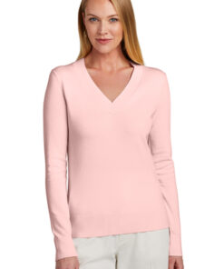 Brooks Brothers Women's Cotton Stretch V-Neck Sweater - Image 1
