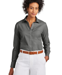 Brooks Brothers Women's Wrinkle-Free Stretch Pinpoint Shirt - Image 4