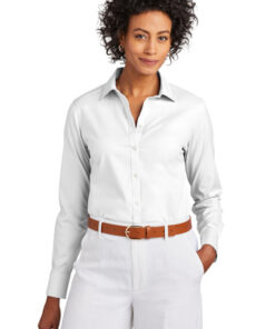 Brooks Brothers Women's Wrinkle-Free Stretch Pinpoint Shirt - Image 6