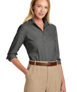 Brooks Brothers Women's Wrinkle-Free Stretch Nailhead Shirt - Image 8