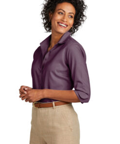 Brooks Brothers Women's Wrinkle-Free Stretch Nailhead Shirt - Image 4