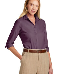 Brooks Brothers Women's Wrinkle-Free Stretch Nailhead Shirt - Image 1