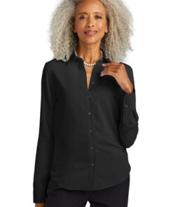 Brooks Brothers Women's Full-Button Satin Blouse - Image 6
