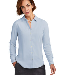 Brooks Brothers Women's Full-Button Satin Blouse - Image 1