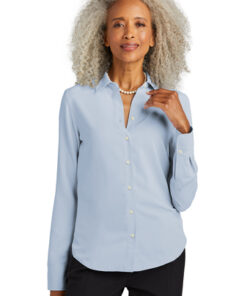 Brooks Brothers Women's Full-Button Satin Blouse - Image 3
