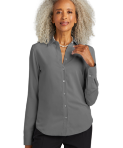 Brooks Brothers Women's Full-Button Satin Blouse - Image 8