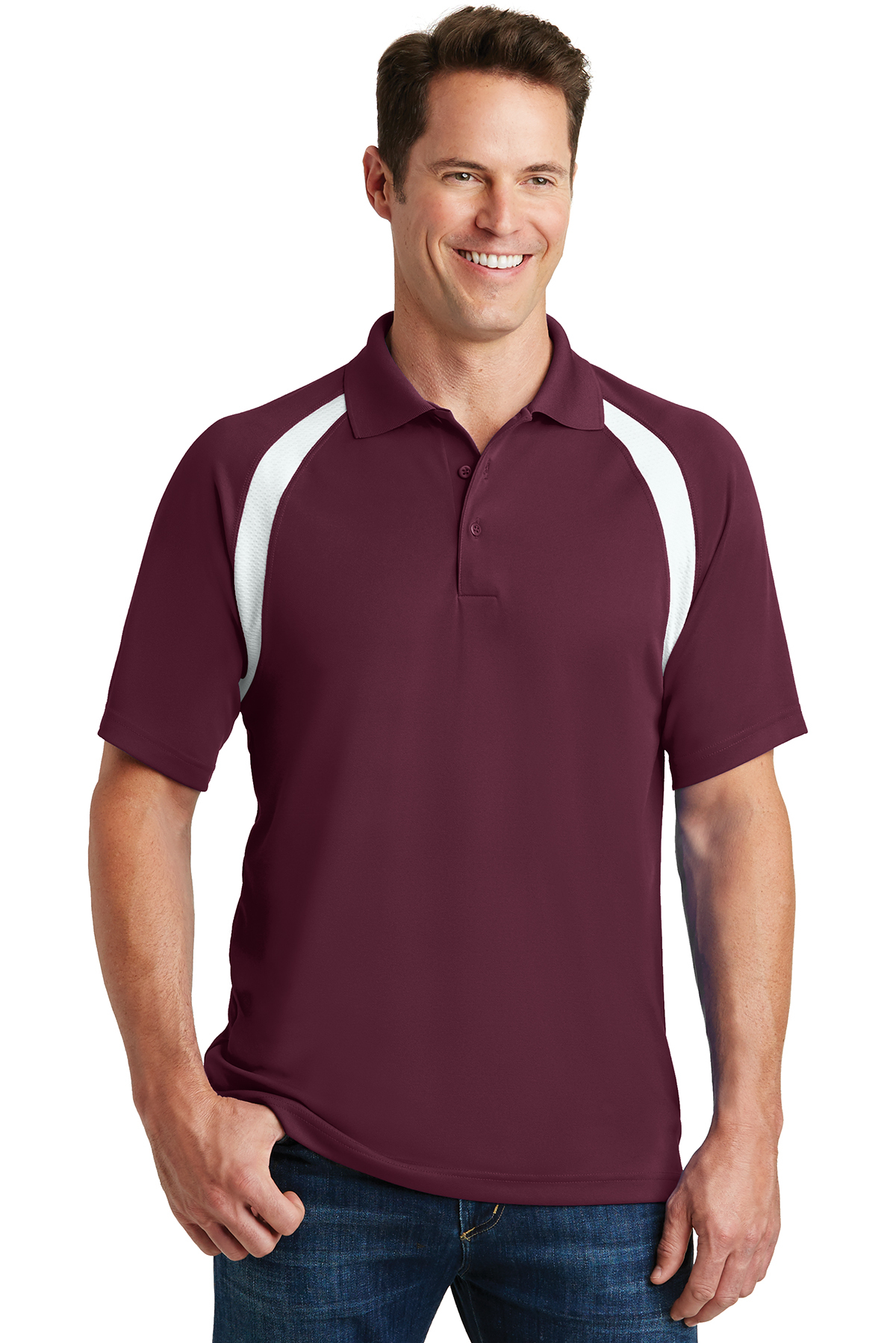 Sport-Tek Dry Zone Colorblock Raglan Polo - Image 1