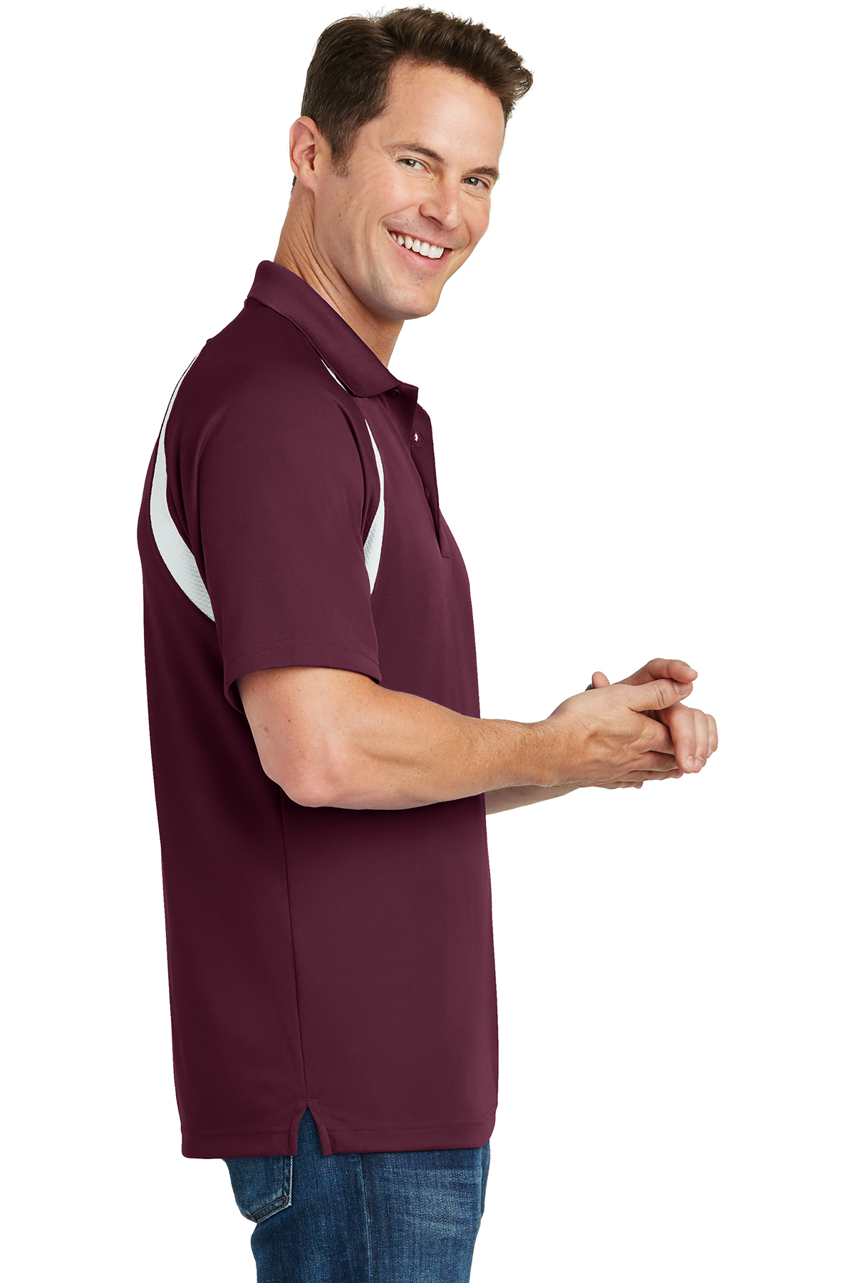 Sport-Tek Dry Zone Colorblock Raglan Polo - Image 3