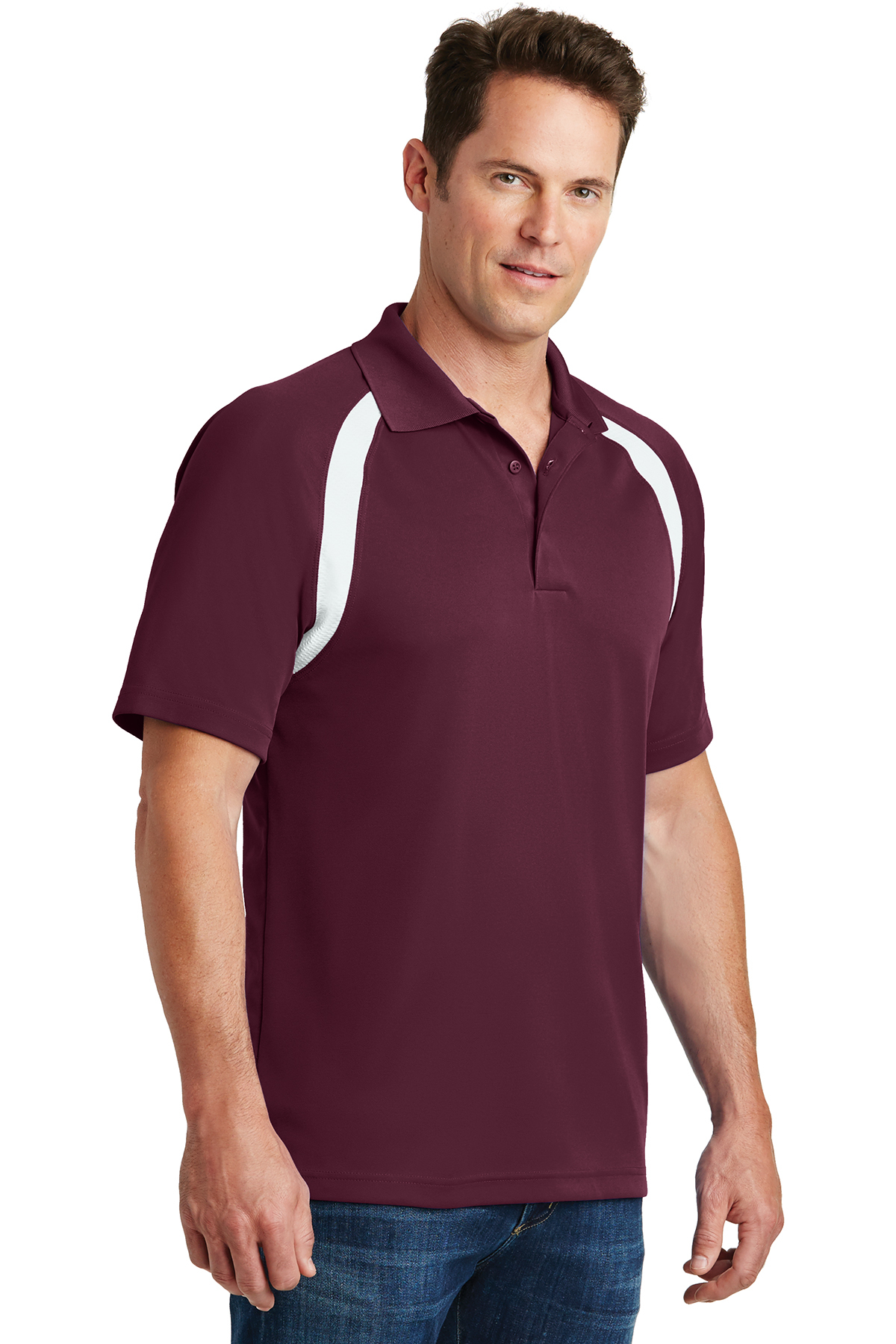 Sport-Tek Dry Zone Colorblock Raglan Polo - Image 2