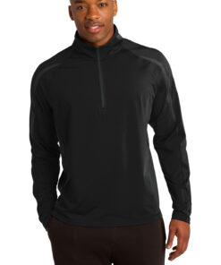 Sport-Tek Sport-Wick Stretch 1/2-Zip Colorblock Pullover - Image 8