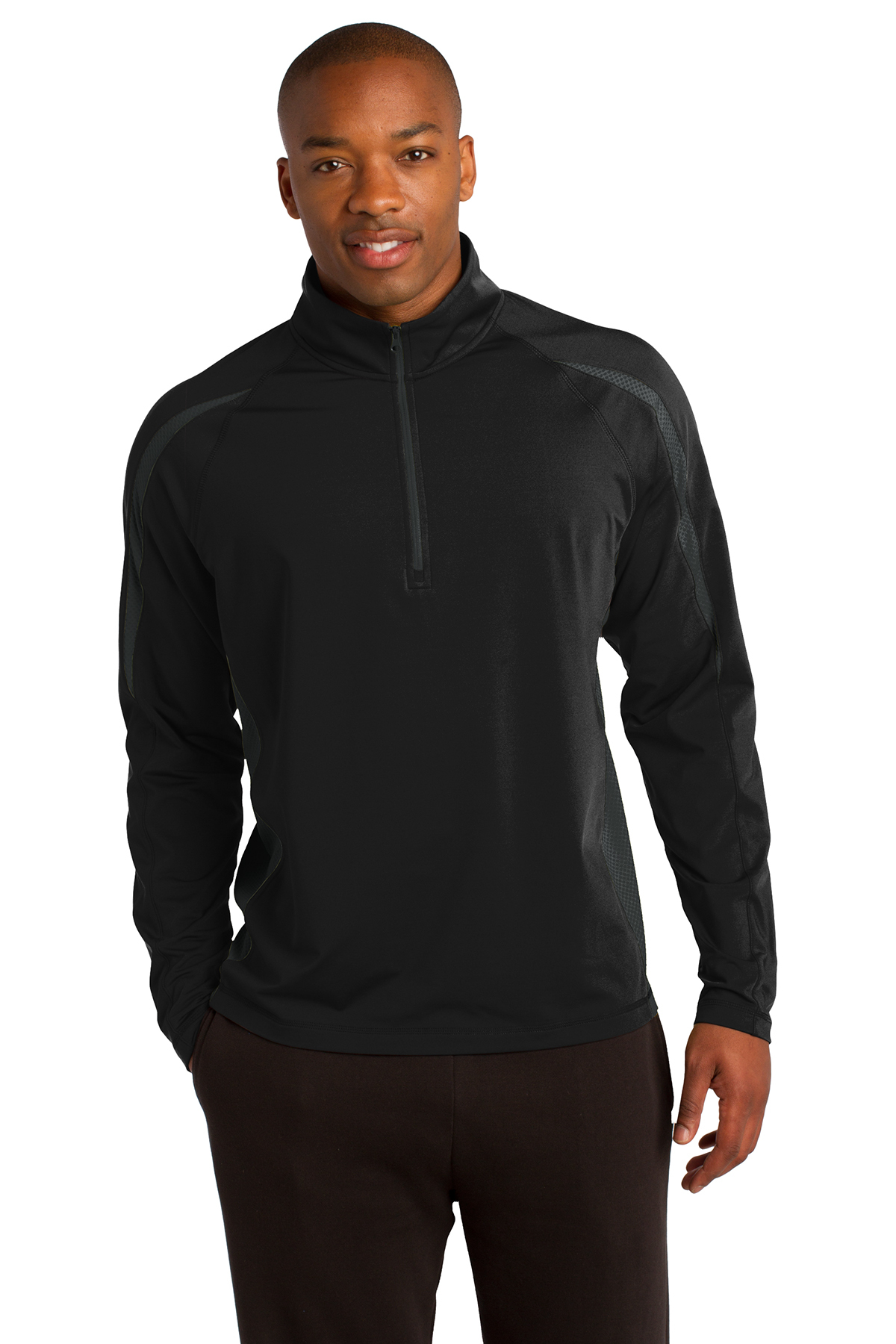 Sport-Tek Sport-Wick Stretch 1/2-Zip Colorblock Pullover - Image 8