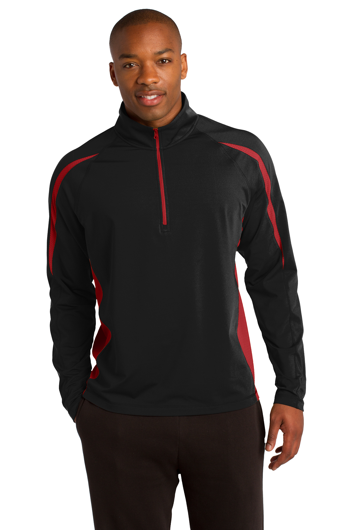 Sport-Tek Sport-Wick Stretch 1/2-Zip Colorblock Pullover - Image 6