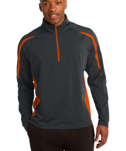 Sport-Tek Sport-Wick Stretch 1/2-Zip Colorblock Pullover - Image 7