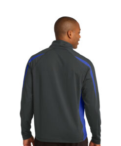 Sport-Tek Sport-Wick Stretch 1/2-Zip Colorblock Pullover - Image 2